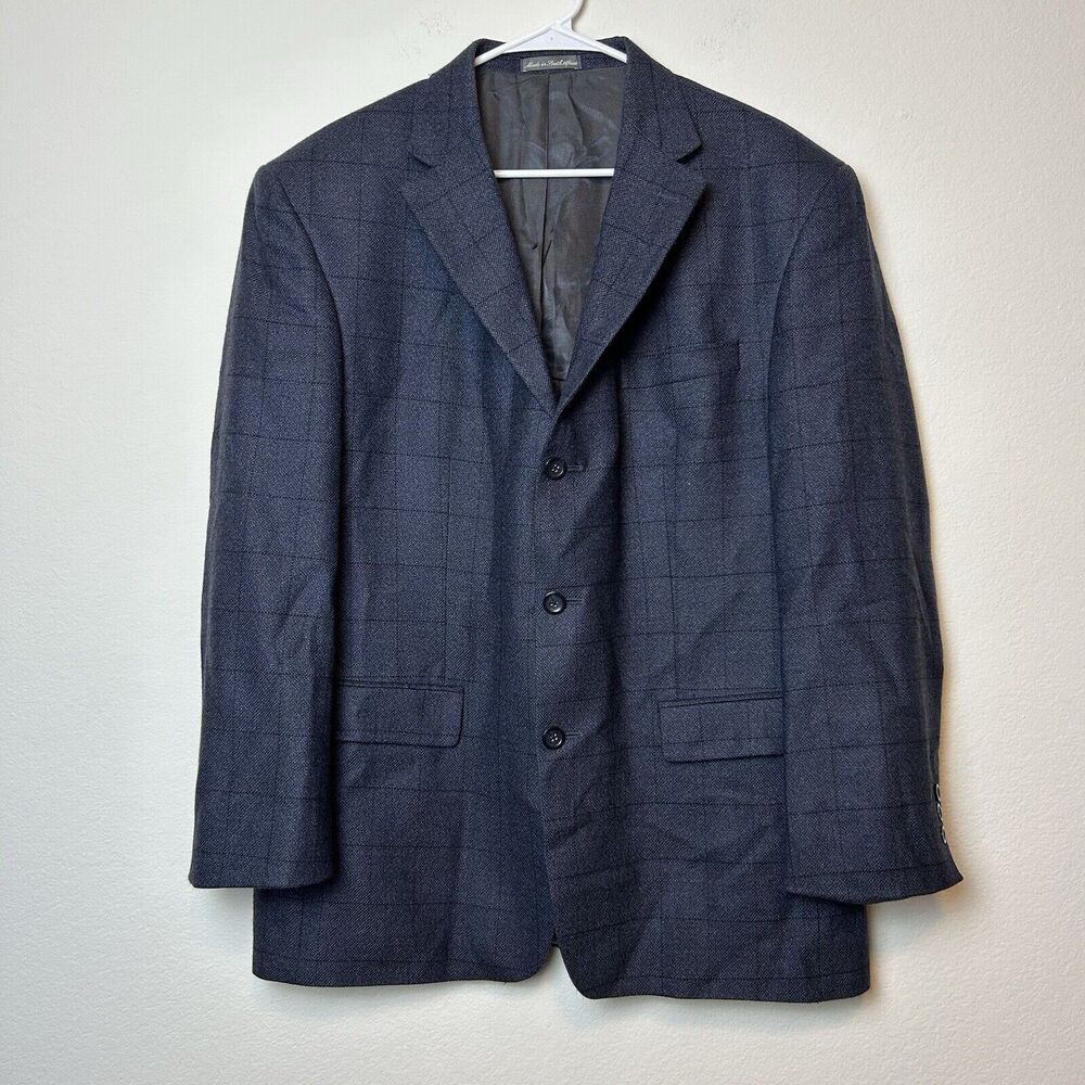 Oscar de la Renta Blazer Mens 44R Sport Coat Suit Jacket Wool Cashmere Preppy